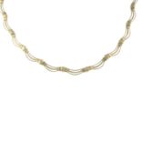 A 9ct gold fancy-link necklace.