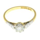 A diamond single-stone ring,