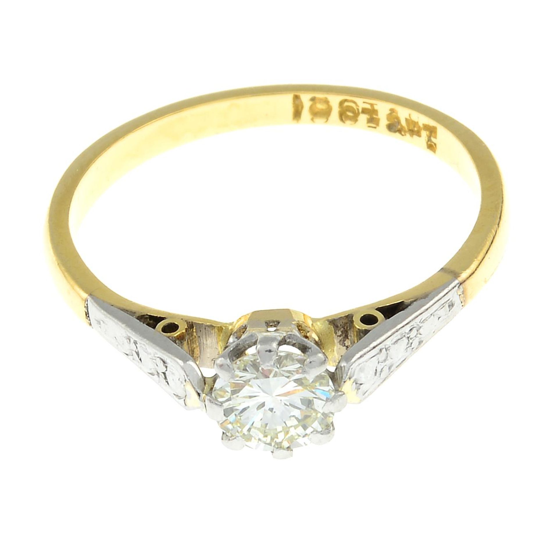 A diamond single-stone ring,