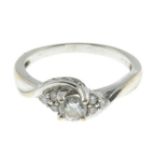 An 18ct gold brilliant-cut diamond ring.Principal diamond estimated weight 0.30ct,