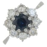 An 18ct gold sapphire,