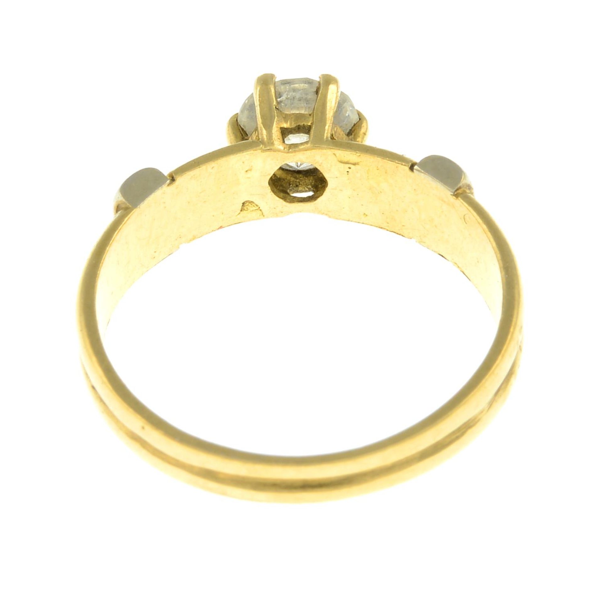 An 18ct gold diamond ring.Estimated total diamond weight 0.60ct, - Image 2 of 2
