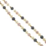 A cultured pearl single-strand necklace,