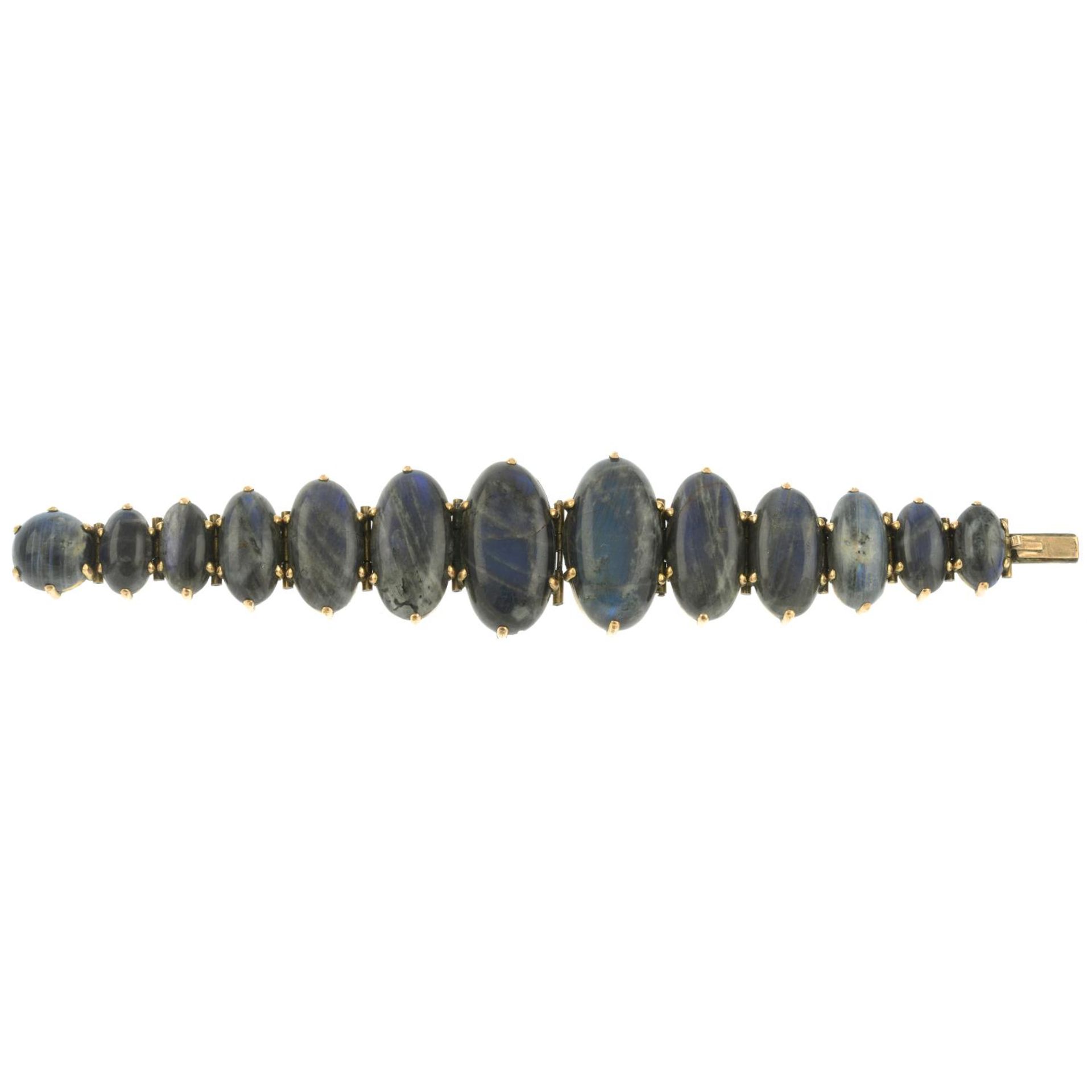 A graduated labradorite bracelet.Length 17cms. - Image 2 of 3