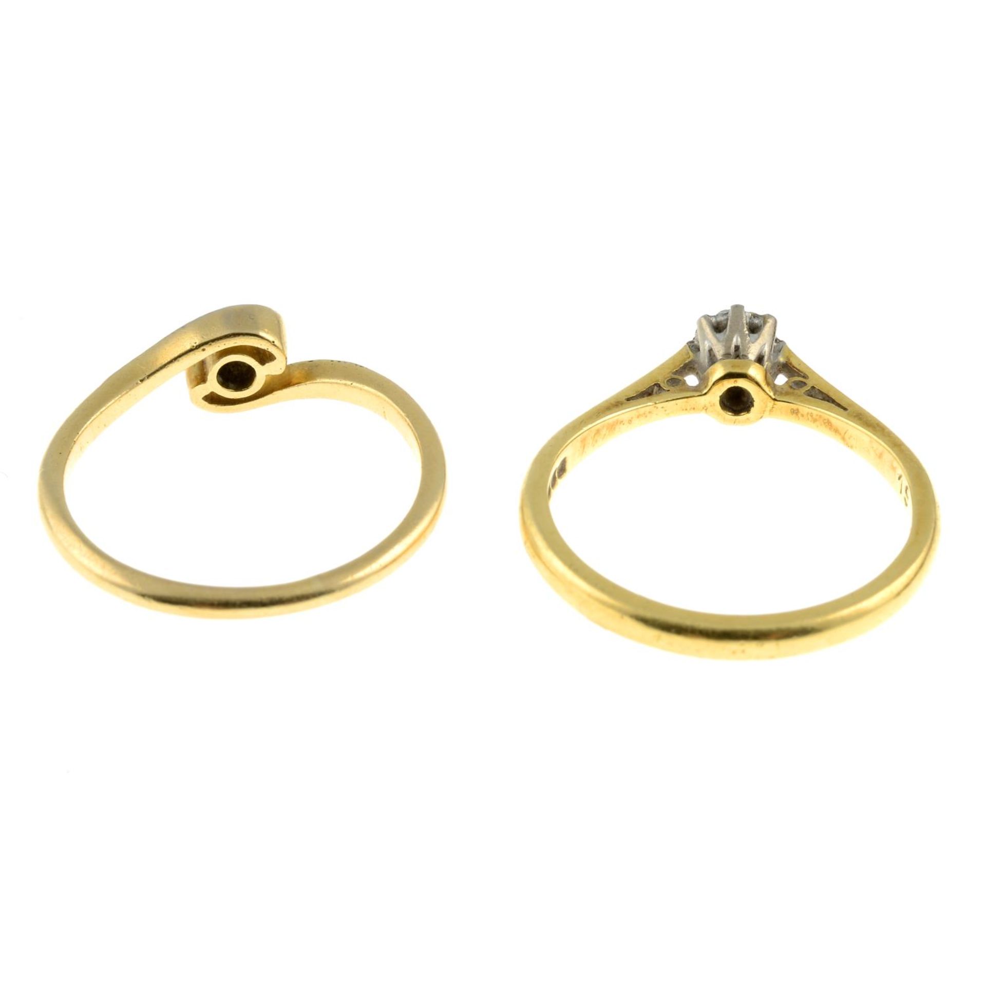 Two 18ct gold diamond rings. - Image 2 of 3