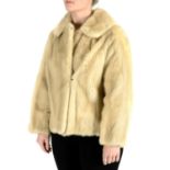 A tourmaline mink jacket.