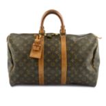 LOUIS VUITTON - a Monogram Keepall 45 luggage bag.