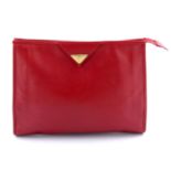 YVES SAINT LAURENT - a red vintage clutch.