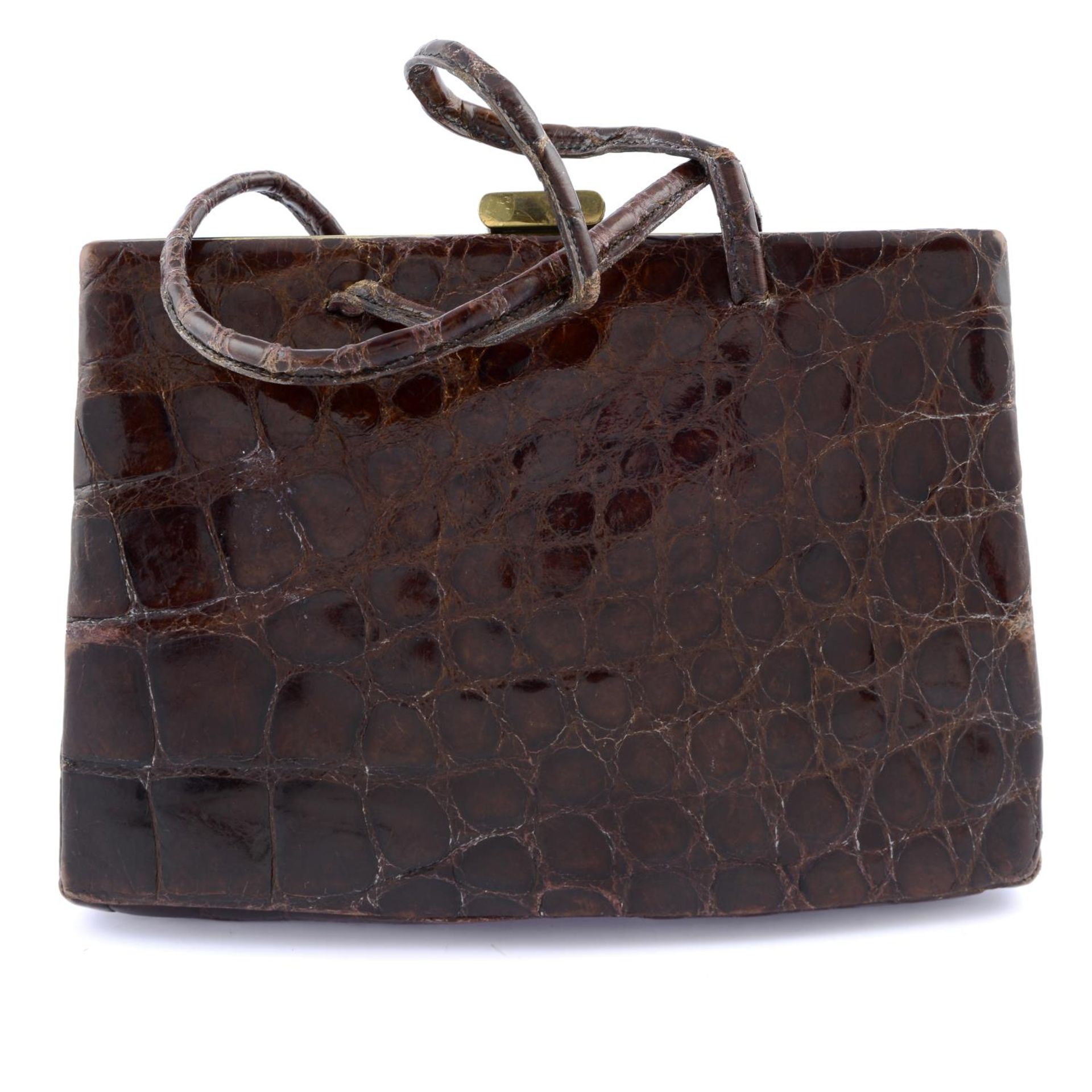 ASPREY - a vintage crocodile skin handbag. - Bild 2 aus 6