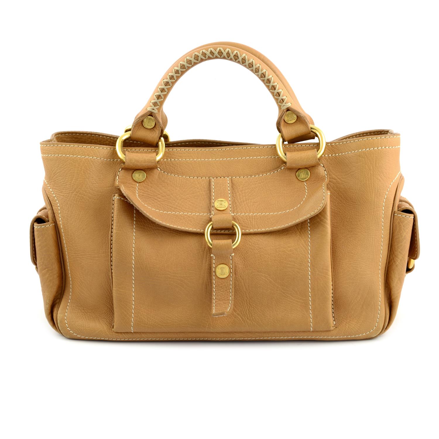 CÉLINE - a caramel Boogie Front Pocket handbag.