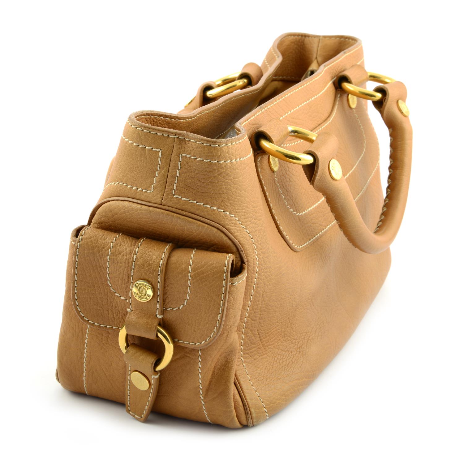 CÉLINE - a caramel Boogie Front Pocket handbag. - Image 3 of 6