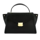 MICHAEL KORS - a black leather Whitney Top Handle Satchel.