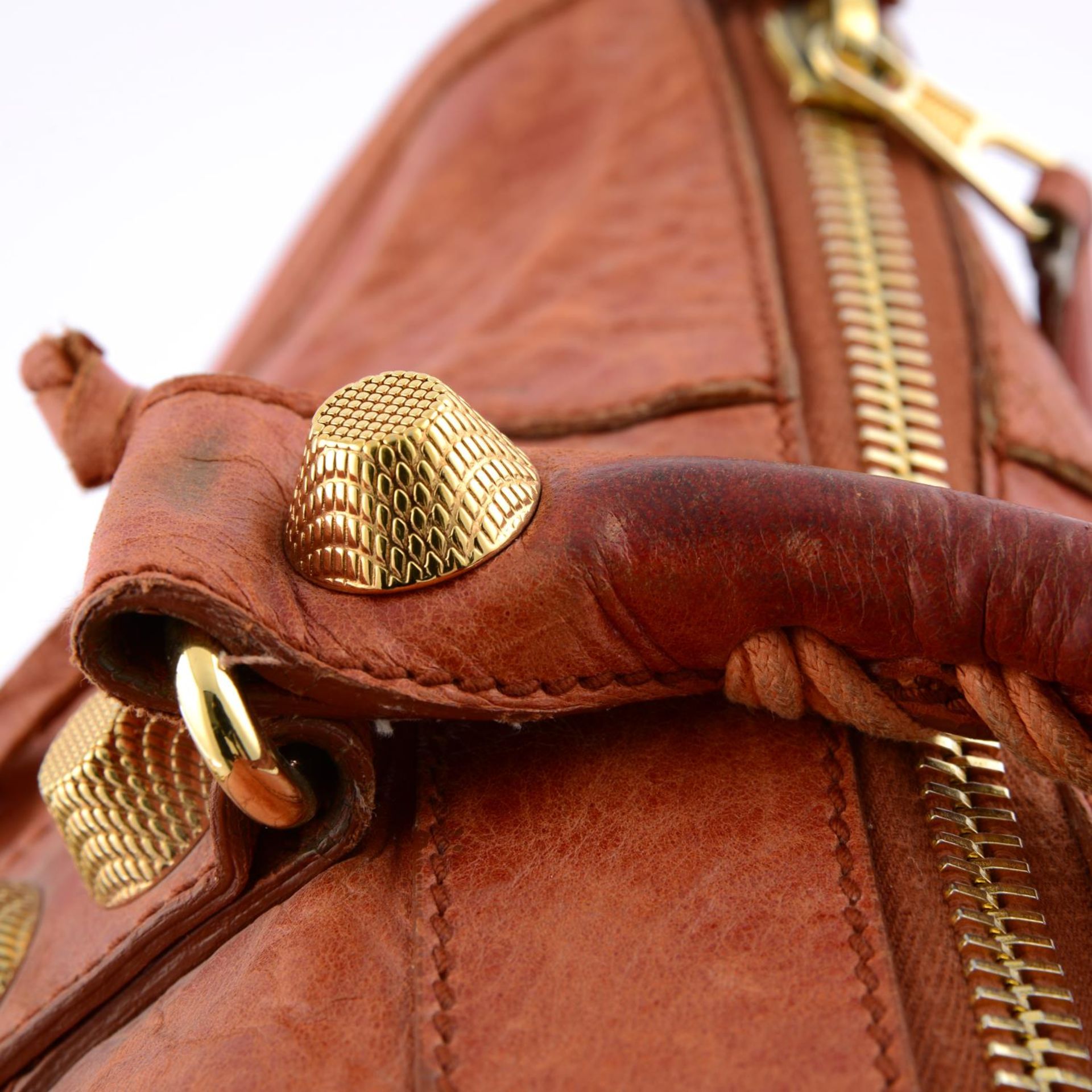 BALENCIAGA - a dark orange Giant Work handbag. - Bild 11 aus 11