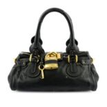 CHLOÉ - a black Paddington handbag.