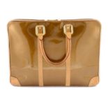 LOUIS VUITTON - a bronze Monogram Vernis Porte-Documents Voyage briefcase.