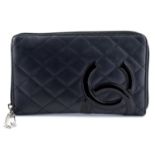 CHANEL - a Ligne Cambon large zip wallet.