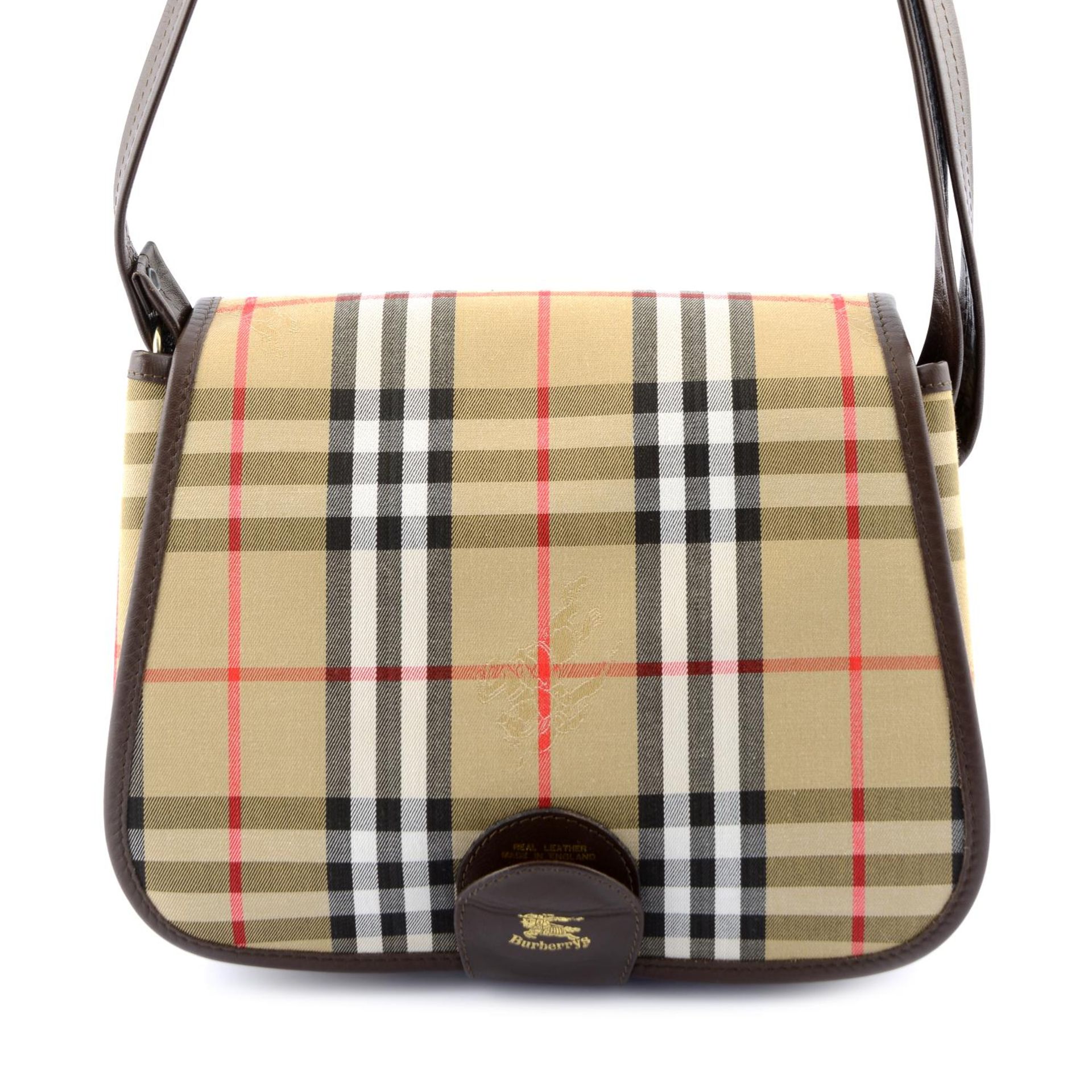 BURBERRY - a Haymarket Check handbag.