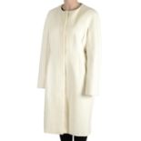 MAX MARA - a ladies coat, a coney fur gilet and a pair of trousers.