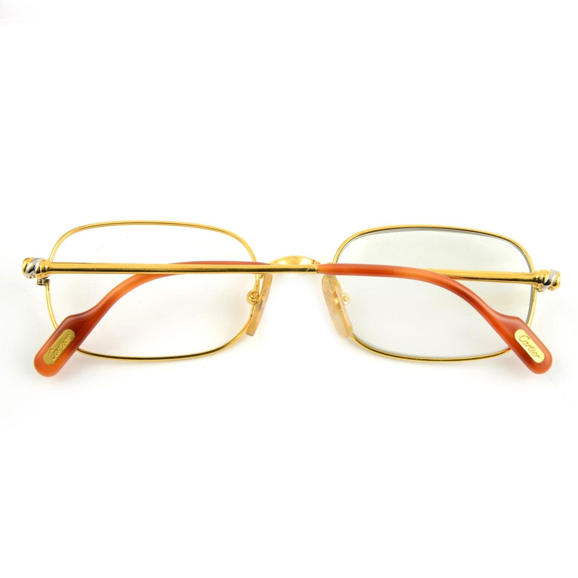 CARTIER - a pair of gold-plated prescription glasses. - Bild 2 aus 4