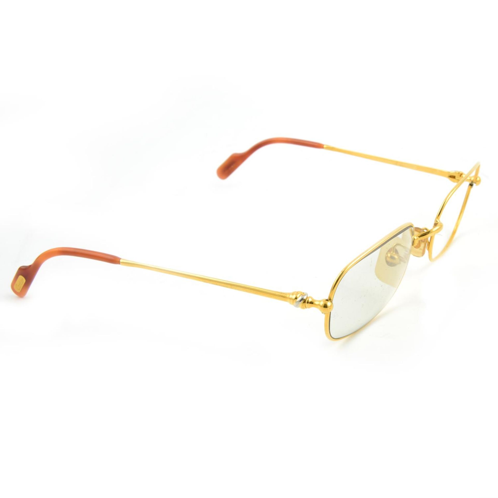 CARTIER - a pair of gold-plated prescription glasses. - Bild 3 aus 4
