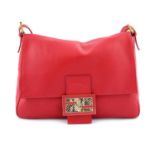 FENDI - a red leather Mamma Forever handbag.