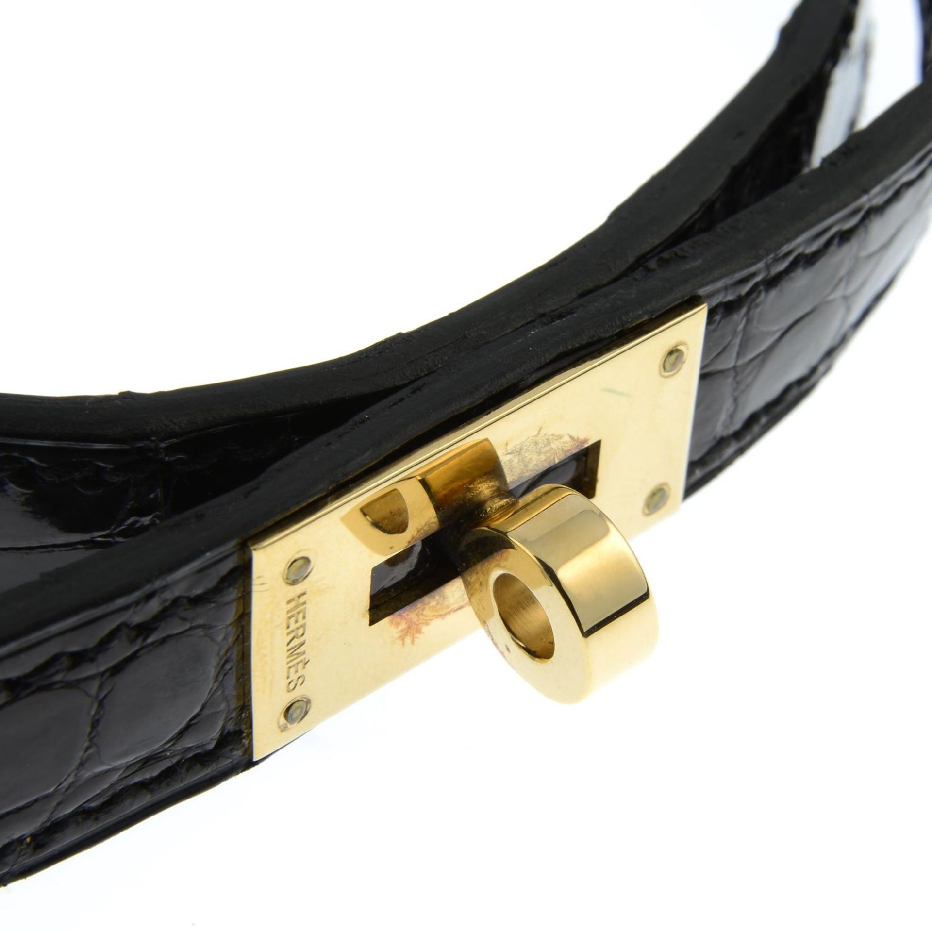 HERMÈS - a Porosus Crocodile special order pet lead. - Image 3 of 5