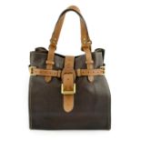 MULBERRY - a brown two-tone leather tote.