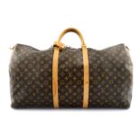 LOUIS VUITTON - a Monogram Keepall 60 luggage bag.