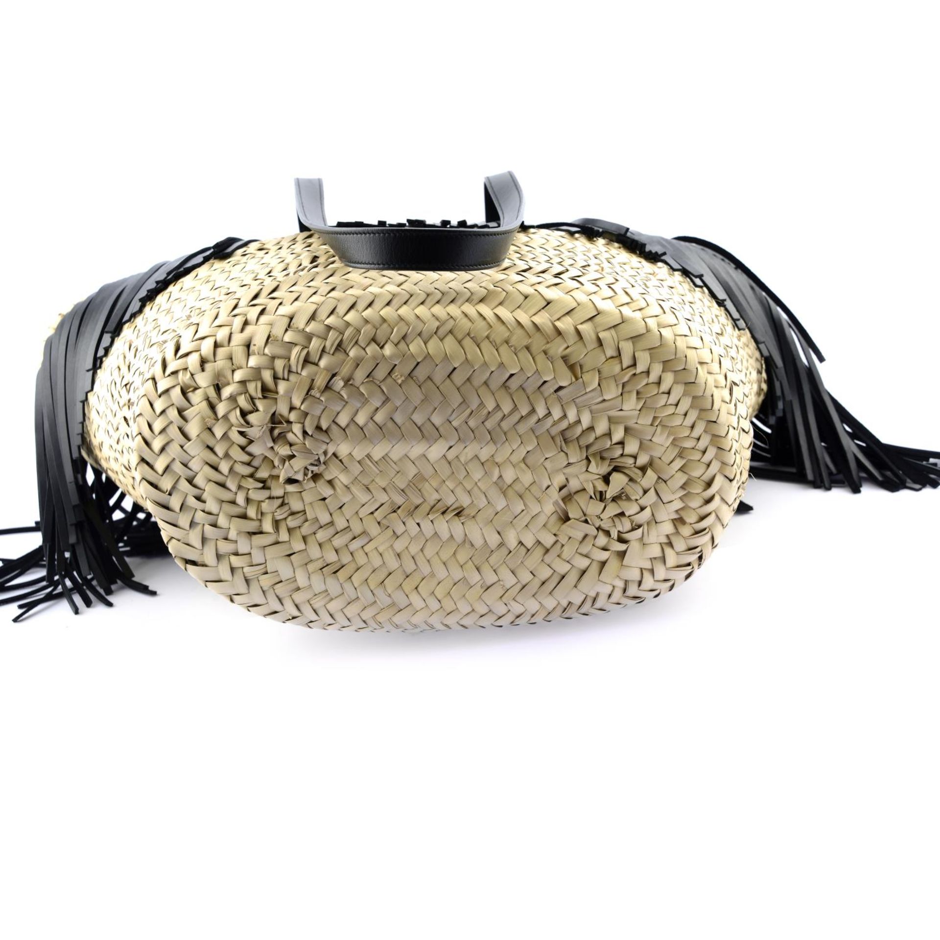 YVES SAINT LAURENT - a large woven Raffia Panier Basket handbag. - Image 4 of 5