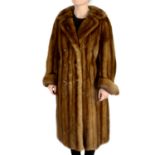 A calf-length wild mink coat.