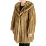 A pastel mink coat.