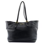 MIU MIU - a black leather handbag.