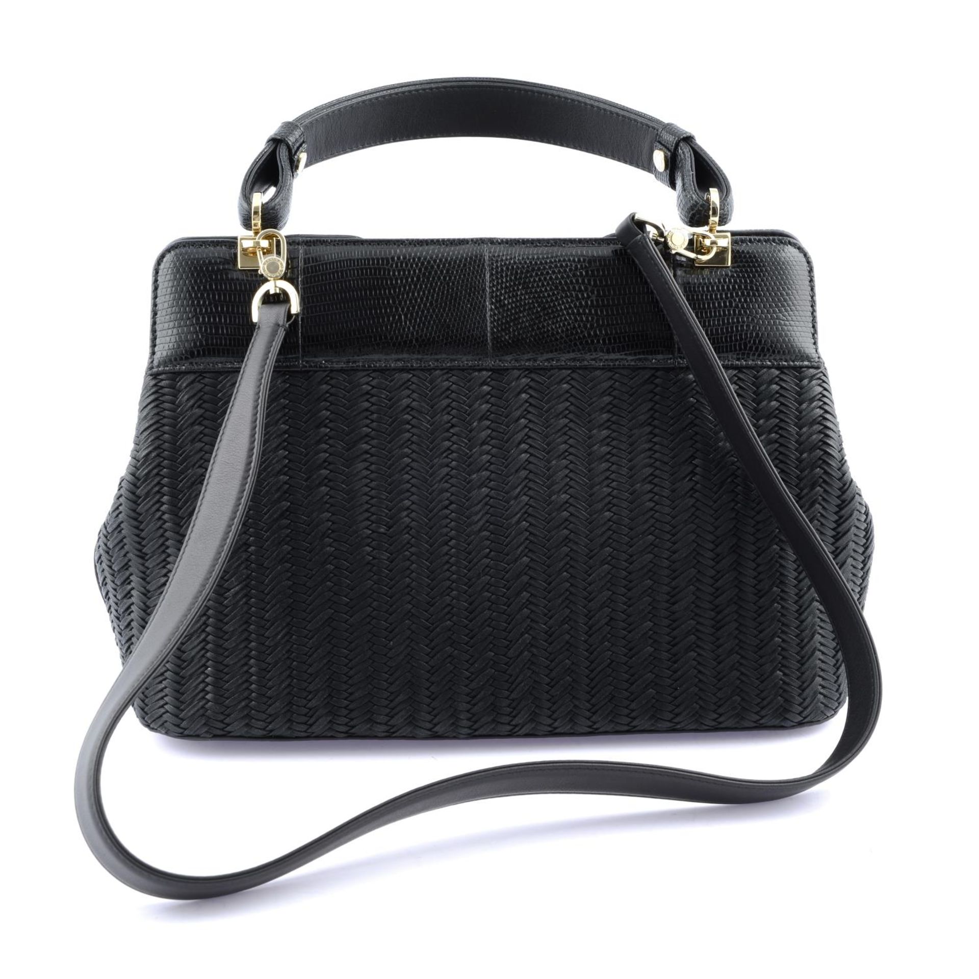 BULGARI - a woven leather Isabella Rossellini handbag. - Bild 2 aus 5