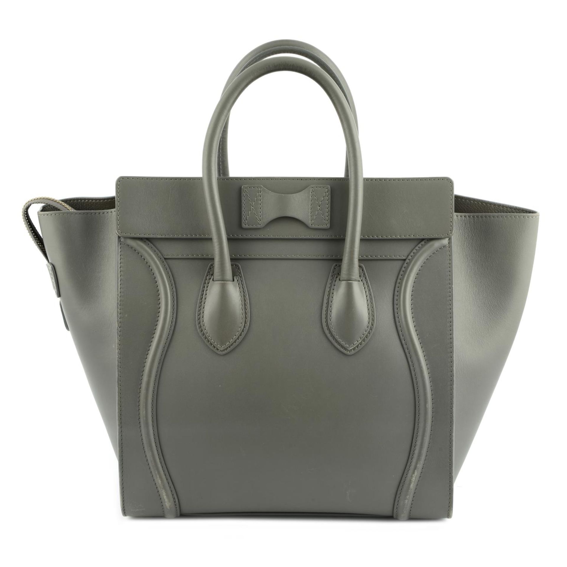 CÉLINE - a grey leather Mini Luggage Tote. - Bild 2 aus 8