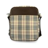 BURBERRY - a Nova Check crossbody messenger bag.