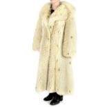 A lynx stencilled fox fur coat.