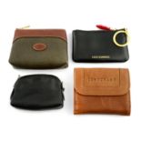 Four designer purses.