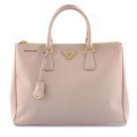 PRADA - a pale pink Galleria Saffiano leather handbag.