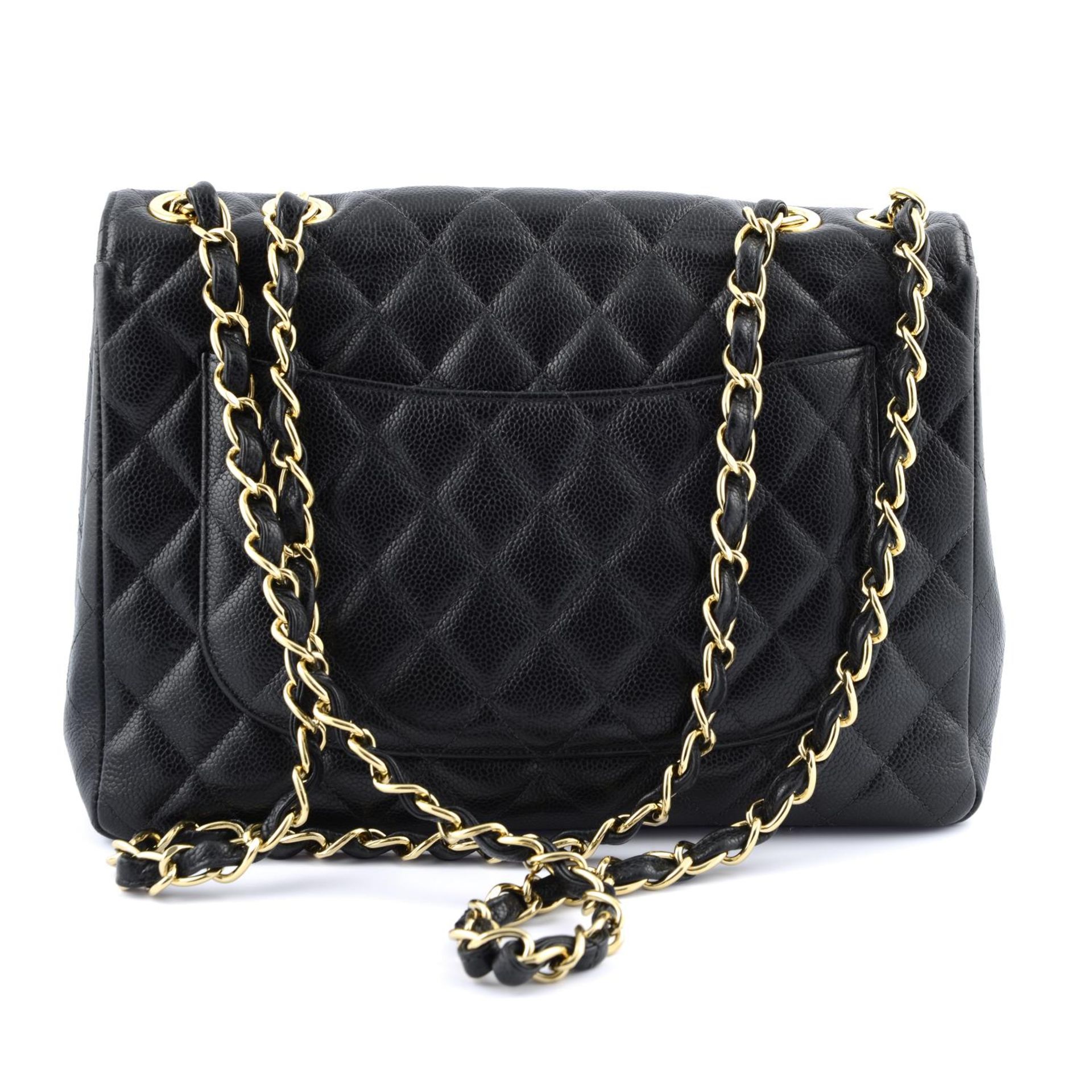 CHANEL - a Jumbo Caviar Classic Flap handbag. - Image 2 of 4