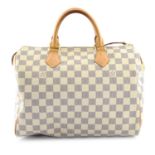 LOUIS VUITTON - a Damier Azur Speedy 30 handbag.