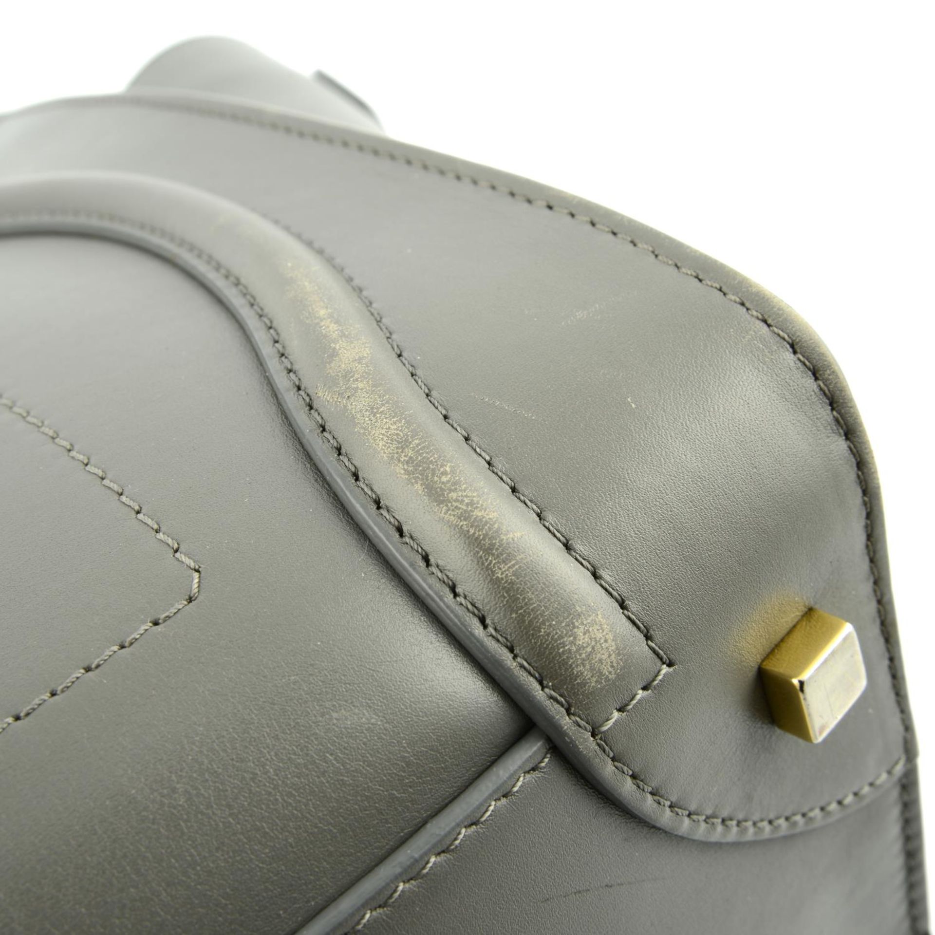 CÉLINE - a grey leather Mini Luggage Tote. - Bild 8 aus 8