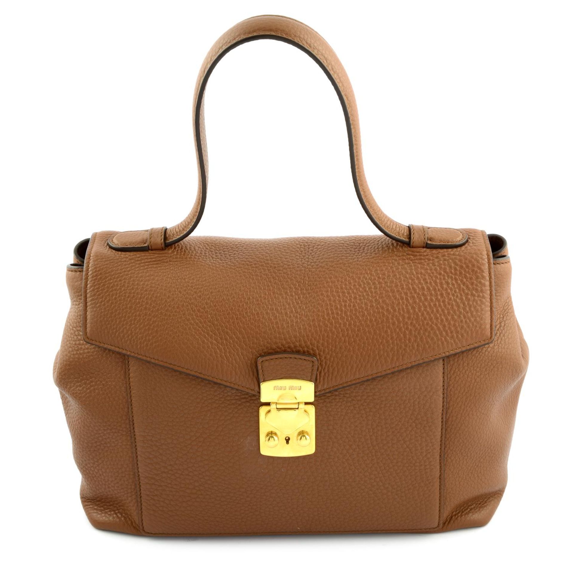 MIU MIU - a Vitello tan leather handbag.