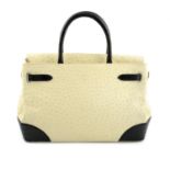 ASPREY - an ostrich Darcy Belgravia handbag.