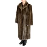 A rare full-length Lutetia mink coat.