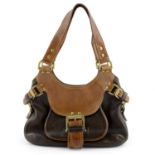 MULBERRY - a brown leather Phoebe Hobo handbag.