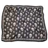 ALEXANDER MCQUEEN - a silk chiffon skull scarf.