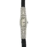 A lady's mid 20th century single-cut diamond watch,