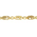 A 9ct gold bracelet depicting the 'Big 5' animals of Africa.Includes the African Elephant,