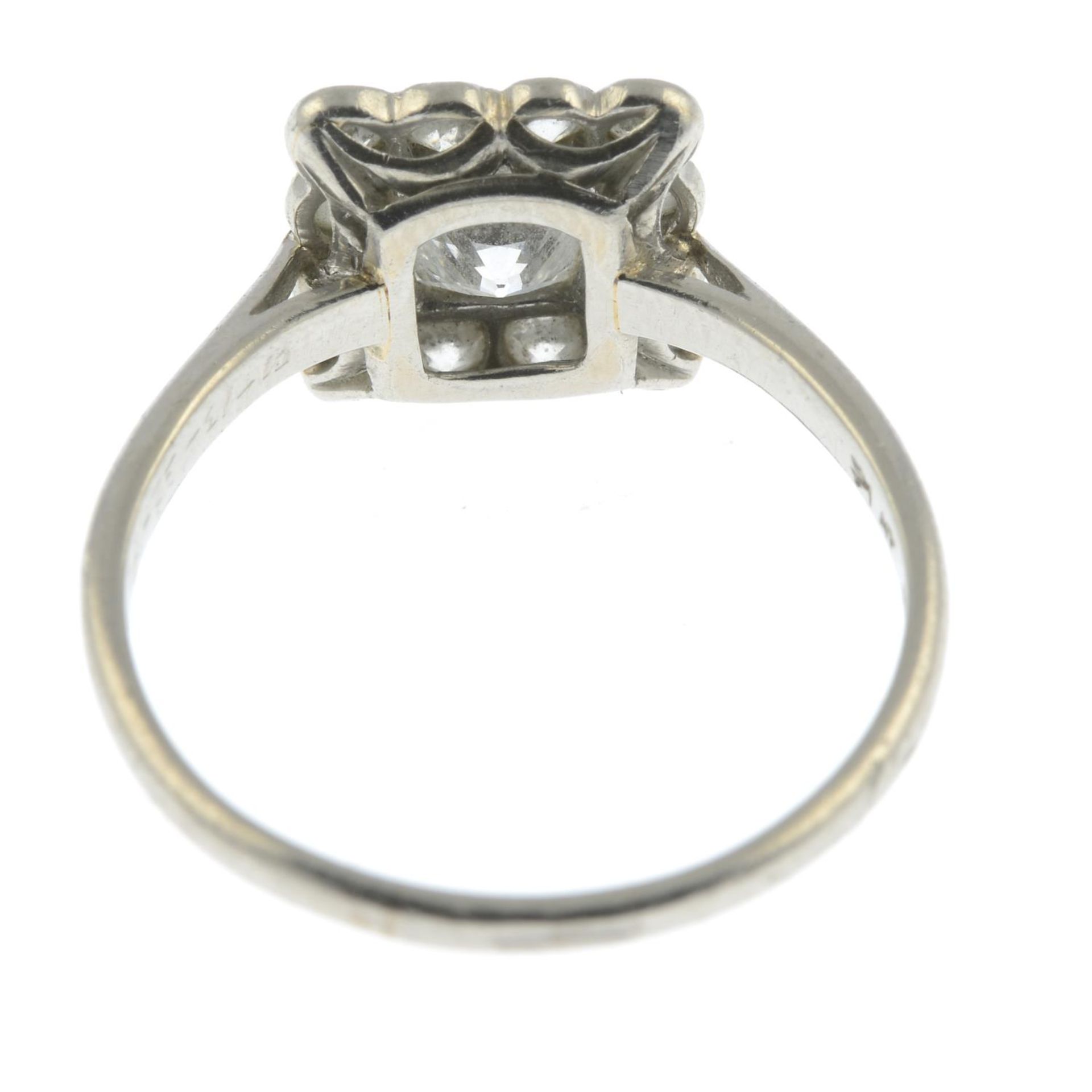A vari-cut diamond cluster ring.Estimated total diamond weight 0.75ct, - Image 3 of 4