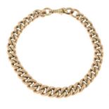 An early 20th century 9ct gold curb-link bracelet.